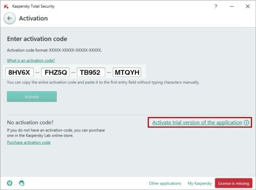kaspersky activation code for android